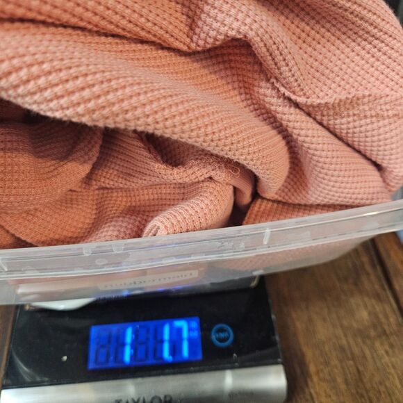 Kim Gravel Waffel Thermal 5X Long Sleeve Top Dusty Rose Pink Unworn Condition - Picture 6 of 8